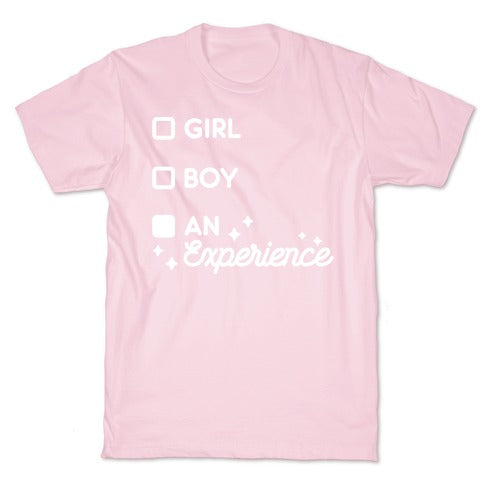 Girl, Boy, An Experience Checklist T-Shirt